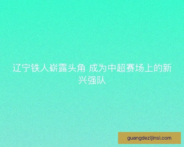 辽宁铁人崭露头角 成为中超赛场上的新兴强队